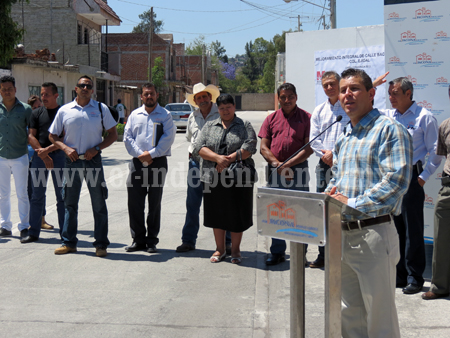 Inauguran dos calles más en Jacona  con una inversión superior a 1.5 mdp 