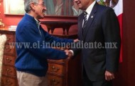 Silvano Aureoles reiteró su compromiso con Michoacán en reunión con Salvador Jara
