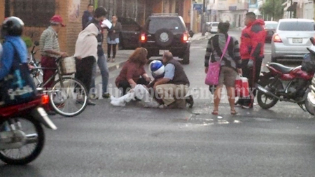Accidente en el centro de Zamora deja un motociclista herido