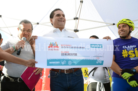 Silvano gestionará 120 mdp para fomentar uso de la bicicleta en su primer año de gobierno