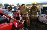Choque de frente deja 5 lesionados; en la carretera Zamora –La Piedad