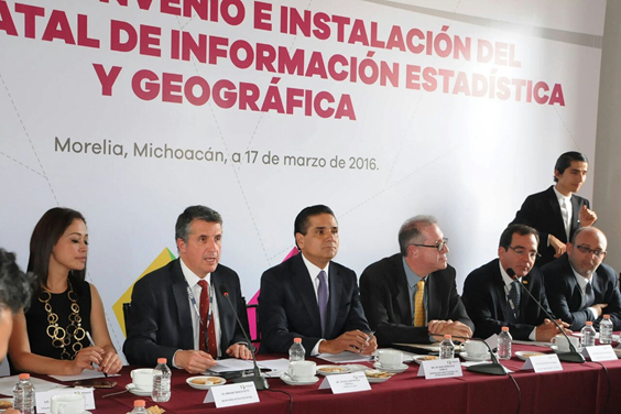 Firma Gobernador convenio con INEGI para suministrar información de calidad a favor de Michoacán