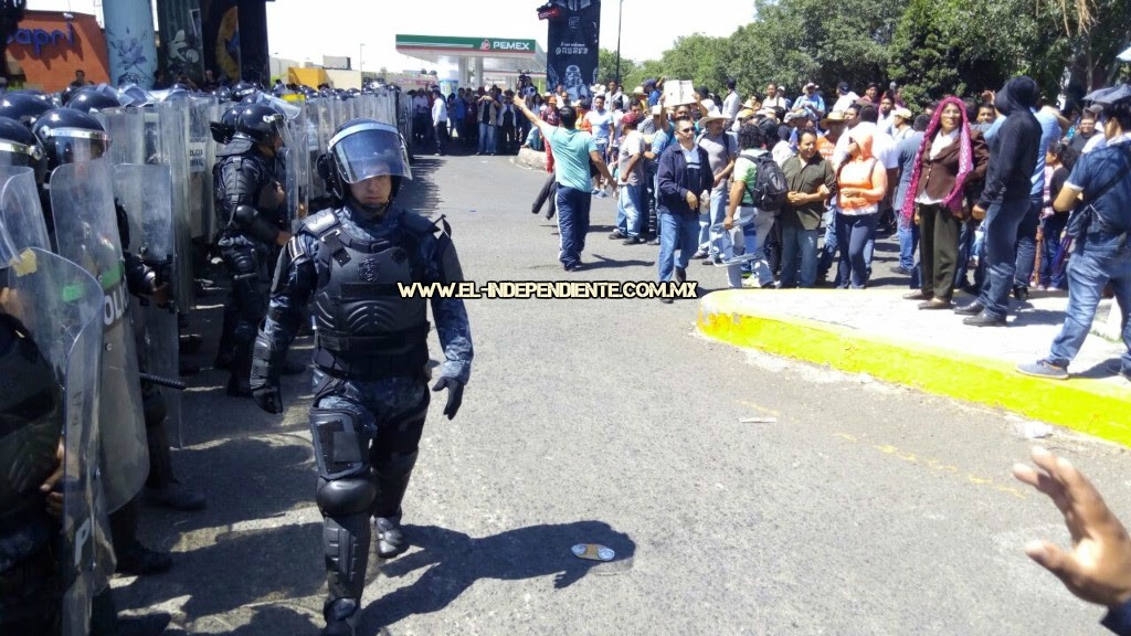 Despliega SSP operativo ante manifestaciones de la CNTE en Nahuatzen, Morelia y LC