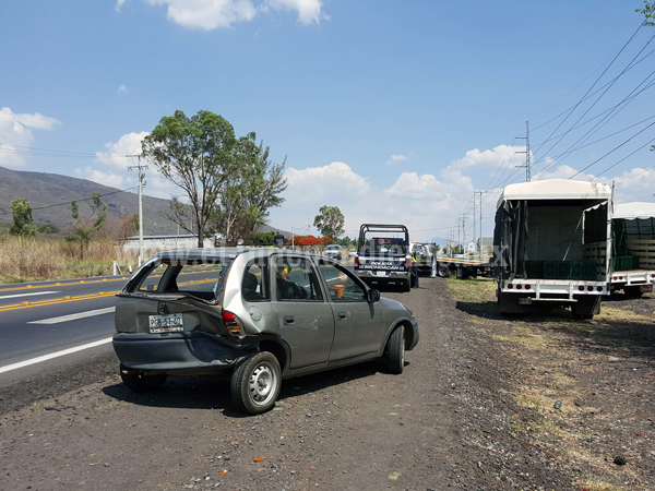 Carambola en la Zamora – Tangancícuaro deja cuantiosos daños materiales