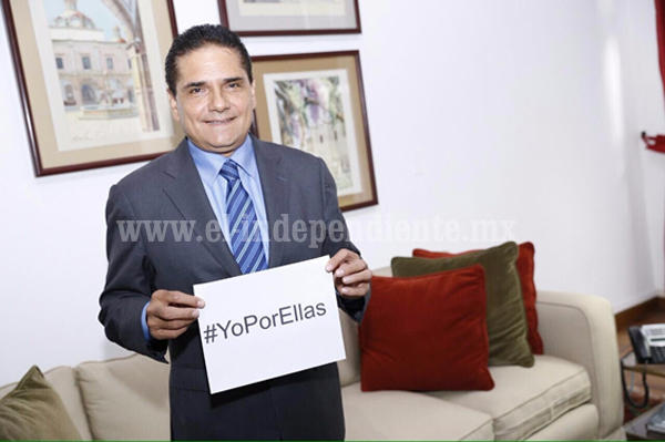El Gobernador Silvano Aureoles se suma a la campaña #YoPorEllas