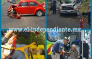 6 lesionados de una familia tras fuerte choque en Chaparaco