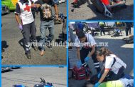 Choque de motos en el centro de Zamora deja dos lesionados