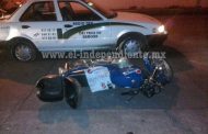 Moto de la Pepsi choca contra un taxi en el centro de Zamora