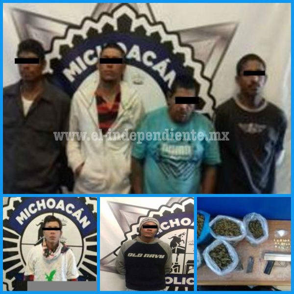 Durante las últimas horas Policía de Zamora captura a 6 con droga