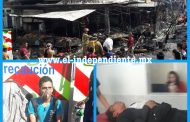 Arden 16 comercios en el Mercado Hidalgo de Zamora; una mujer resultó con quemaduras