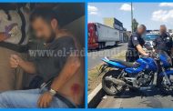 Camioneta embiste a pareja y huye, en Zamora