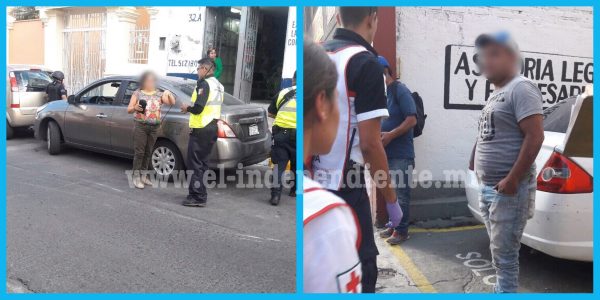 Motociclista impacta contra la puerta abierta de un vehículo en el centro de Zamora