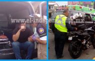 Chocan a motociclista en Zamora