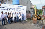 Arrancó pavimentación de calle General Ríos con inversión superior a 5 mdp