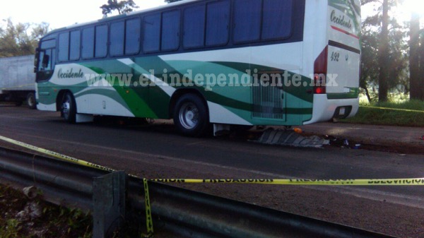 Autobús de la línea Occidente arrolla a joven pareja en Tingüindín; él murió