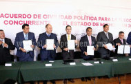 Gobierno, partidos y órganos electorales firman Acuerdo de Civilidad Política