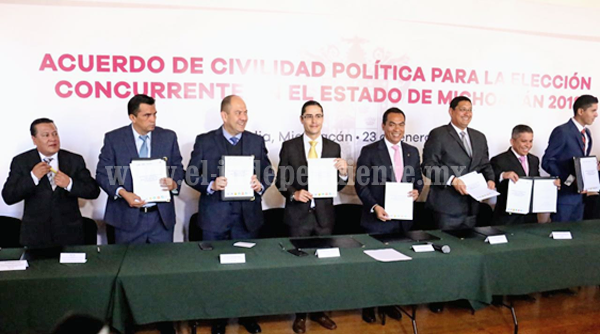 Gobierno, partidos y órganos electorales firman Acuerdo de Civilidad Política