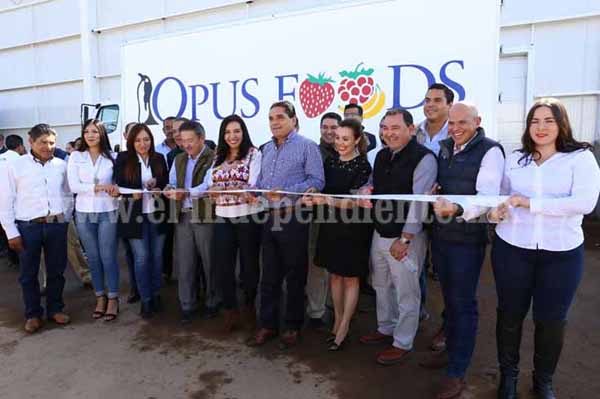 Visita Gobernador instalaciones de Opus Foods México en Jacona