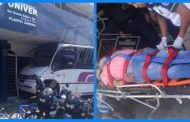 Camión de la Ruta Rosa impacta contra las instalaciones de la Univer