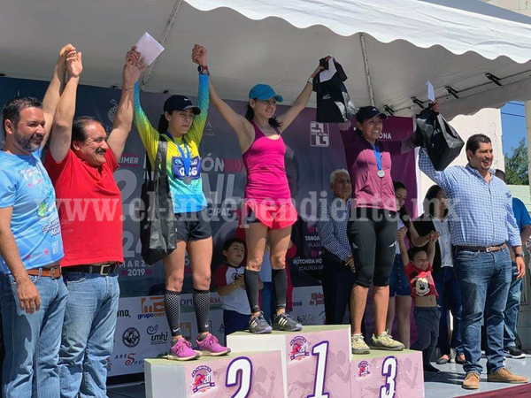 Misha Elena Ruiz y José Alfredo Medina fueron ganadores del primer Medio Maratón Trail Intermunicipal
