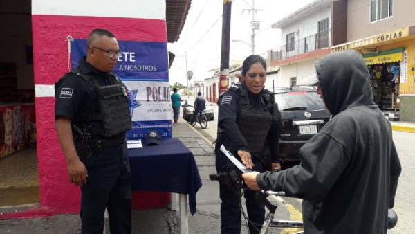 Dirección de Seguridad Pública y Tránsito Municipal instaló módulo de reclutamiento en Ario