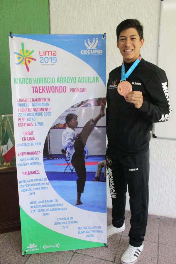 Marco Arroyo, orgullo de Michoacán, regresa de Lima 2019 con medalla de bronce