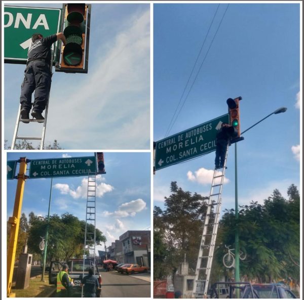 Repara Tránsito Municipal semáforos de la ciudad