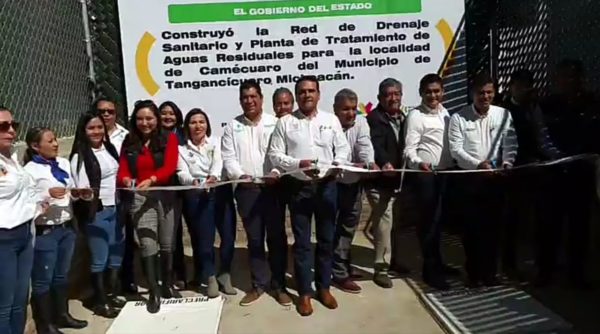 Inauguró Gobernador en Camécuaro planta tratadora de aguas residuales