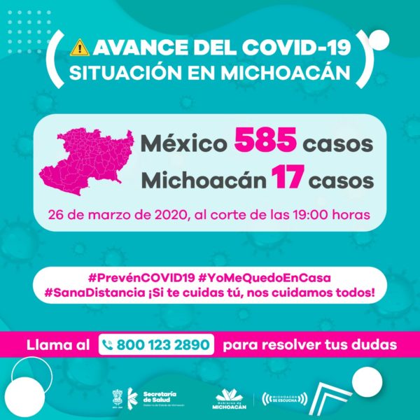 Registra Michoacán primer deceso por COVID-19