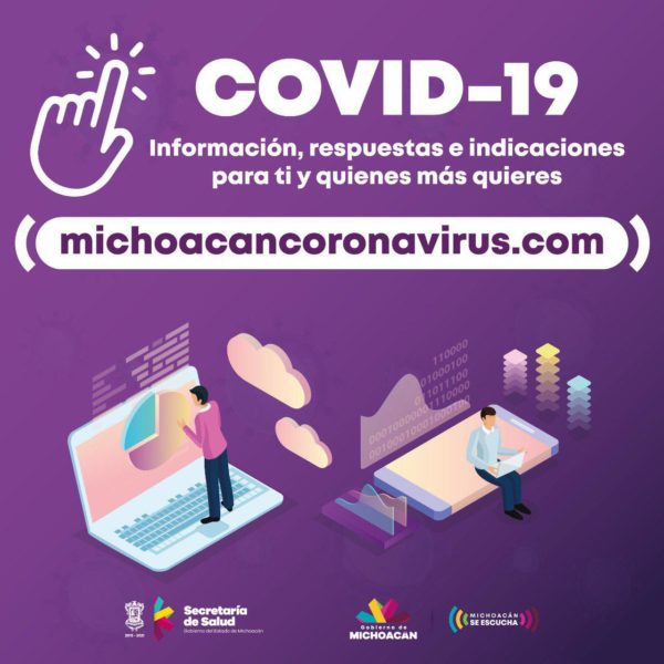 Con micrositio, las y los michoacanos están oportunamente informados sobre COVID-19