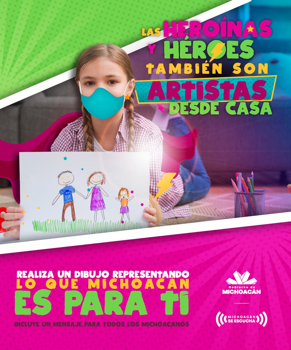 Convoca Silvano Aureoles a niñas y niños a representar en un dibujo lo que significa para ellos Michoacán