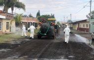 Continúan las acciones de sanitización en comunidades de Tangancícuaro