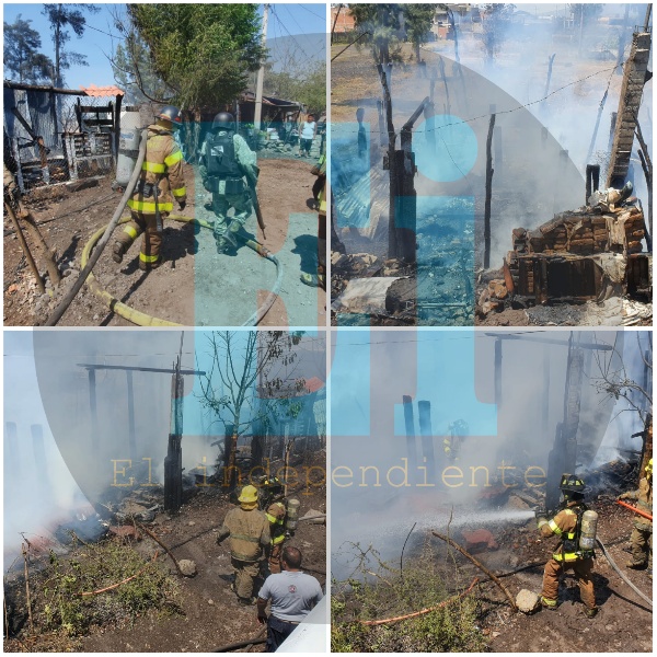 Incendio consume humildes viviendas en la Ferrocarril Sección “V” de Zamora