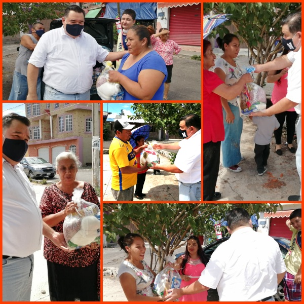 Octava semana consecutiva de apoyo alimentario a la militancia del PRI Zamora