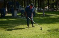 Apoya alcaldesa de Jacona el mantenimiento de áreas verdes