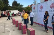 Entrega Alcalde Martín Samguey y Diputada Tere Mora víveres en Romero de Guzmán