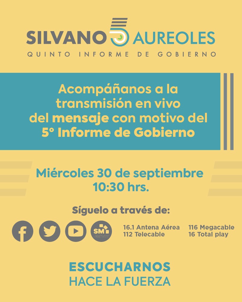 Rendirá Silvano Aureoles Quinto Informe de Gobierno virtual este 30 de septiembre