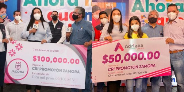 Adriana Campos demuestra su solidaridad y aporta 150 mil pesos al Promotón