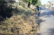 Cuadrilla de limpieza atiende calles de colonia Tamándaro