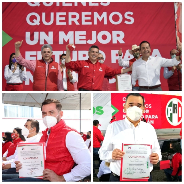 Carlos Herrera, Rubén Nuño y Domingo Méndez, ya son candidatos oficiales del PRI