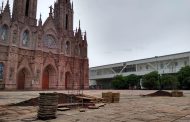 Retoman construcción de viacrucis en atrio de Santuario Guadalupano