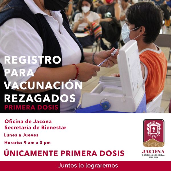 Gobierno de Jacona invita a la población rezagada en vacuna contra COVID a registrarse