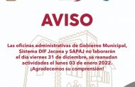En Jacona suspende actividades la Administración Municipal