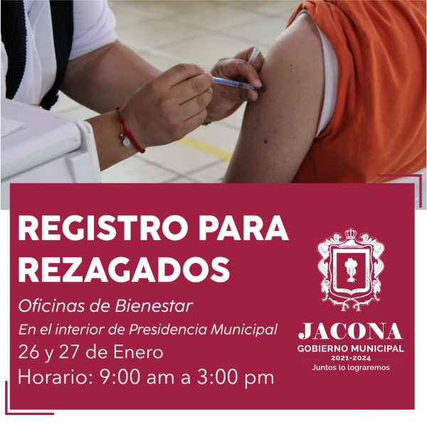 Gobierno de Jacona invita a registrarse a los rezagados de vacunas anticovid