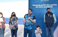 Presidente de La Piedad inauguró cancha de usos múltiples en Ciudad del Sol