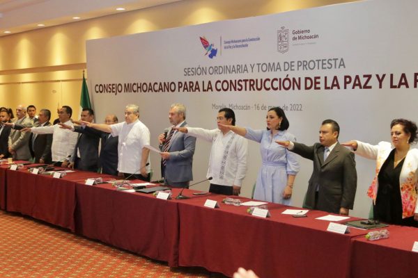 Bedolla toma protesta al Consejo Michoacano para la Construcción de la Paz y la Reconciliación