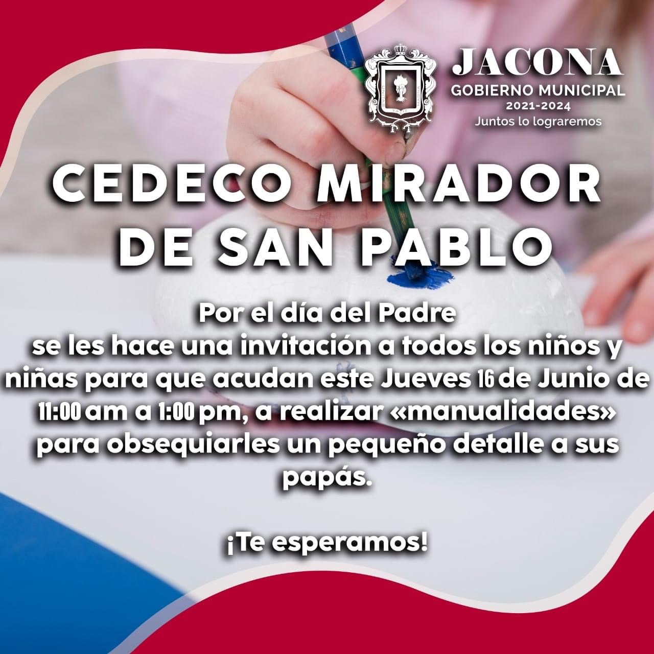 Realizarán Taller de Manualidades en CEDECO San Pablo
