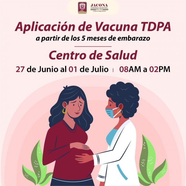 Aplicarán Vacuna TDPA para embarazadas en Jacona.