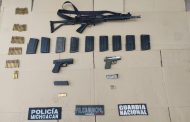 Resultado de Blindaje Zamora, se aseguraron a dos personas en posesión de tres armas de fuego y vehículo
