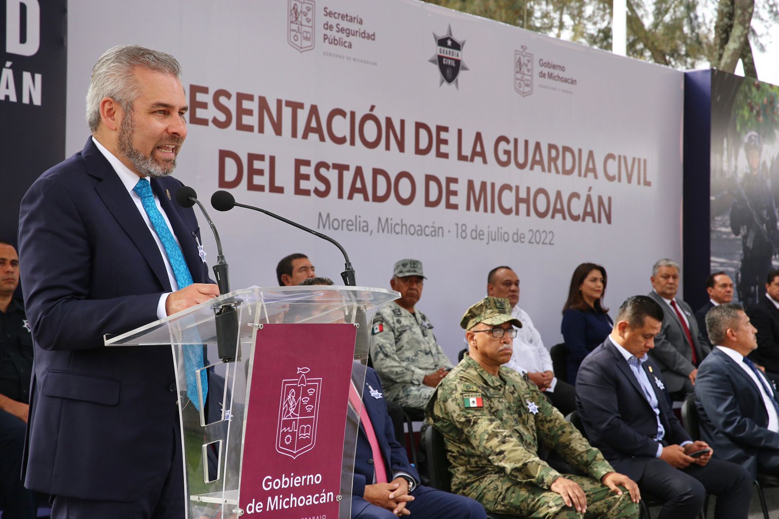 *Con presentación de Guardia Civil, inicia transformación de la seguridad en Michoacán: Bedolla*
